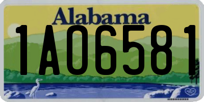 AL license plate 1AO6581