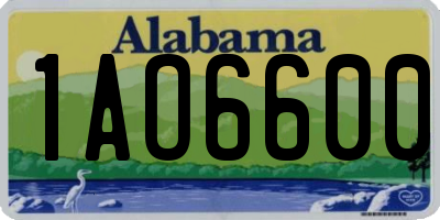 AL license plate 1AO6600