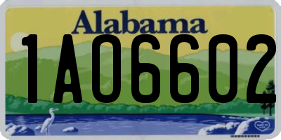 AL license plate 1AO6602