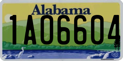 AL license plate 1AO6604