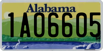 AL license plate 1AO6605