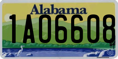 AL license plate 1AO6608