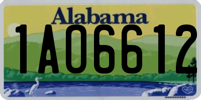 AL license plate 1AO6612