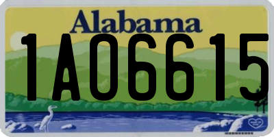 AL license plate 1AO6615