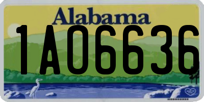 AL license plate 1AO6636
