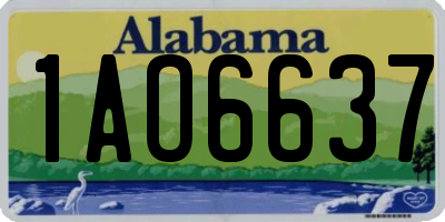 AL license plate 1AO6637