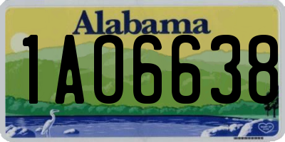 AL license plate 1AO6638