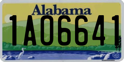 AL license plate 1AO6641