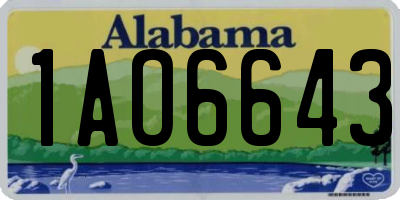 AL license plate 1AO6643