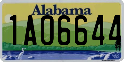 AL license plate 1AO6644