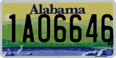 AL license plate 1AO6646