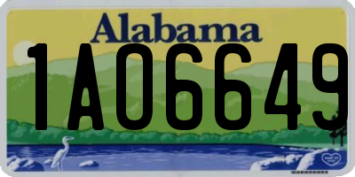 AL license plate 1AO6649