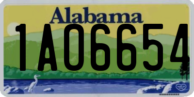 AL license plate 1AO6654