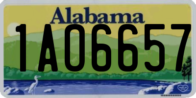 AL license plate 1AO6657