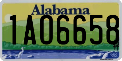 AL license plate 1AO6658