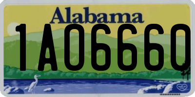 AL license plate 1AO6660