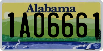 AL license plate 1AO6661