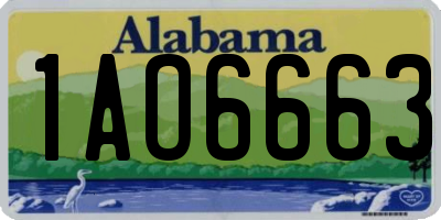 AL license plate 1AO6663