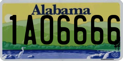AL license plate 1AO6666