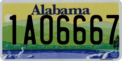 AL license plate 1AO6667