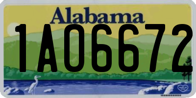 AL license plate 1AO6672
