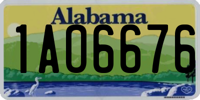 AL license plate 1AO6676