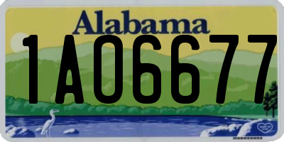 AL license plate 1AO6677