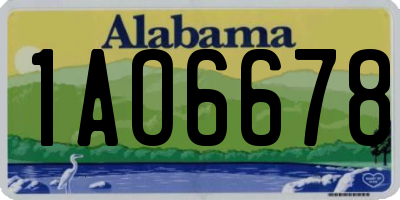 AL license plate 1AO6678