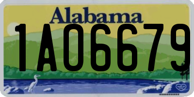 AL license plate 1AO6679