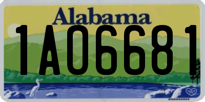 AL license plate 1AO6681