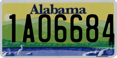 AL license plate 1AO6684