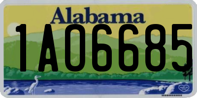 AL license plate 1AO6685