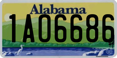 AL license plate 1AO6686