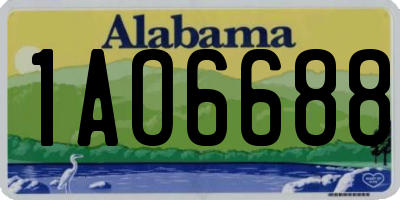 AL license plate 1AO6688