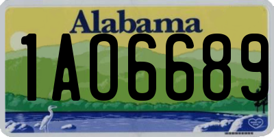 AL license plate 1AO6689