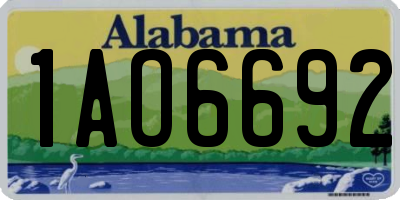 AL license plate 1AO6692