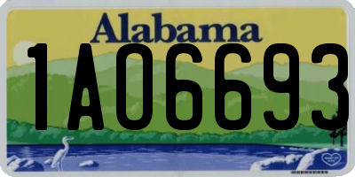 AL license plate 1AO6693