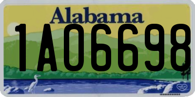 AL license plate 1AO6698