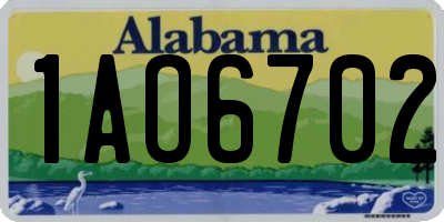 AL license plate 1AO6702