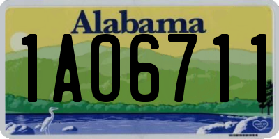 AL license plate 1AO6711