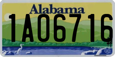 AL license plate 1AO6716