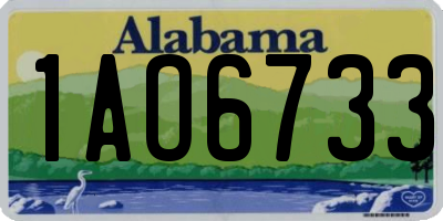 AL license plate 1AO6733