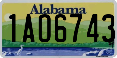 AL license plate 1AO6743
