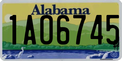 AL license plate 1AO6745