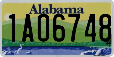 AL license plate 1AO6748