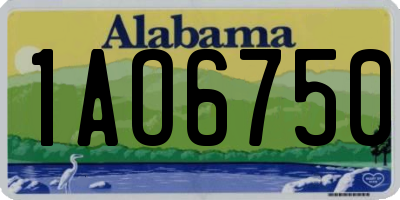AL license plate 1AO6750