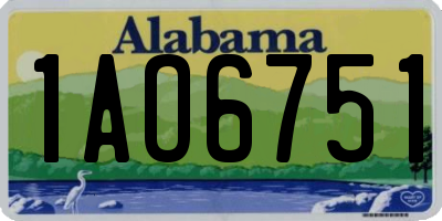 AL license plate 1AO6751