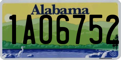 AL license plate 1AO6752