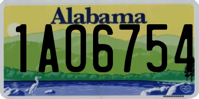 AL license plate 1AO6754