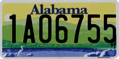 AL license plate 1AO6755